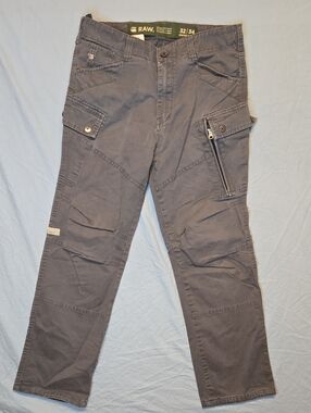G-Star Raw Multi Pocket Slate Gray Roxic Straight Leg Cargo Pants